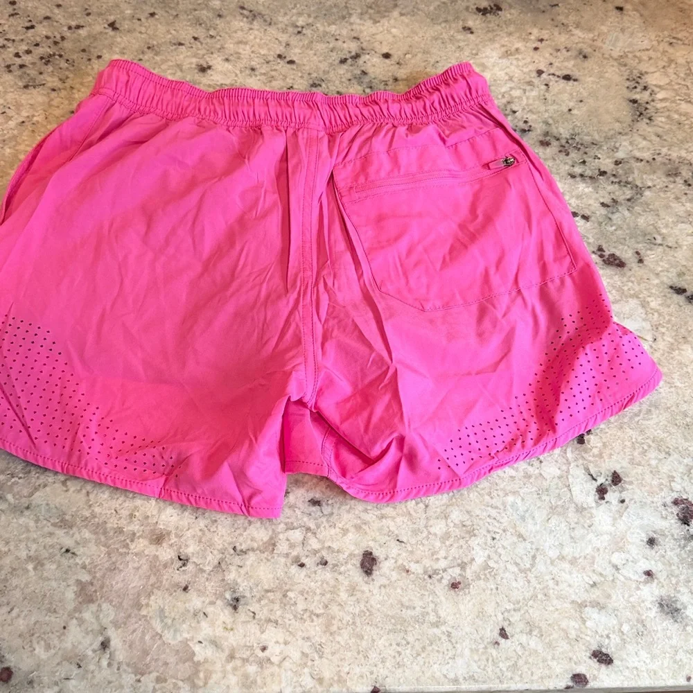 Men's Pink Athletic Shorts with Drawstring